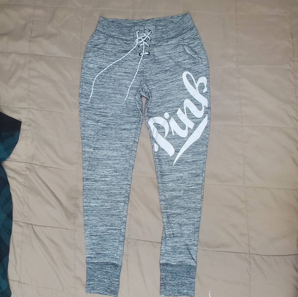 VS PINK Lace-up Logo Joggers Size XS